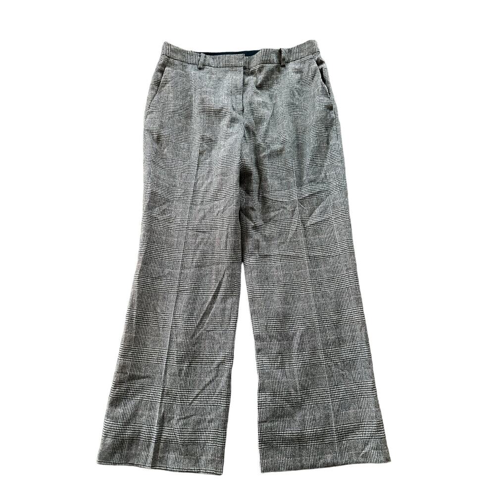 Brooks Brothers Women’s Dresss Pants Wide Leg Plaid Wool Size 14